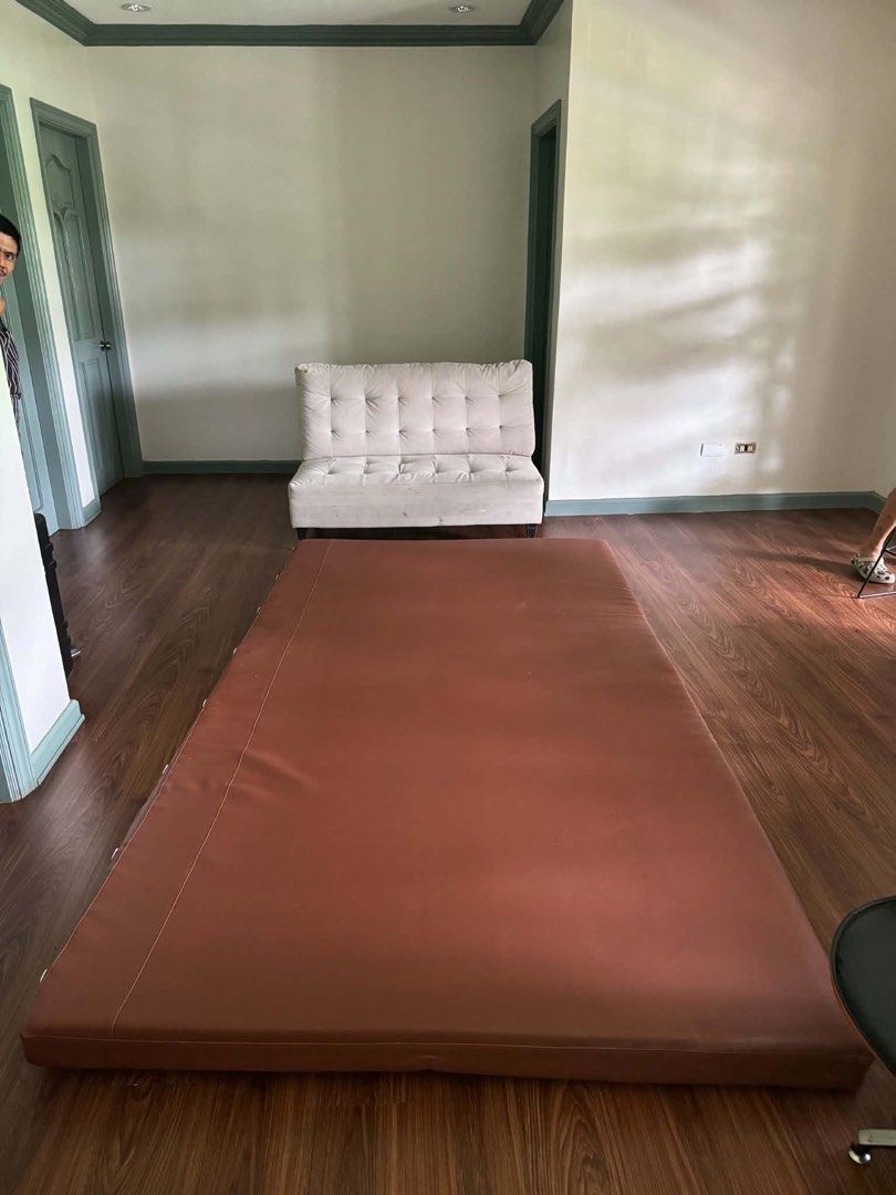 Cushion | Crash Pad | Soft Mat | Bed (Category: Cushions & Throws) located in Paranaque City. Submitted by closetclub308 (Listing ID 1463873131, Image 3). Description: FOR SALE: Large Custom-Made Playroom Safety Cushion 🤎 We’re letting go of our large padded cushion that was previously used underneath our climbing wall as a safety mat for our play area. We no longer need it, so we’re hoping it can find a new home where it can still be put to goo
