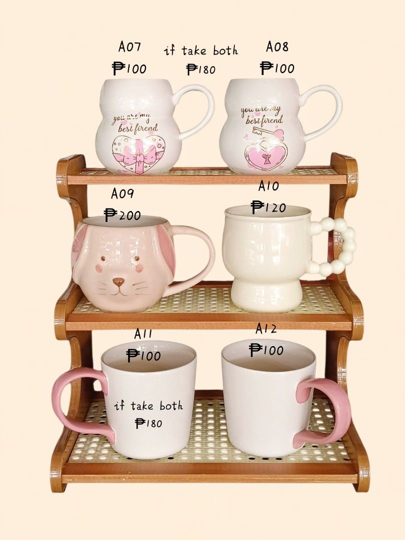 Cute Ceramic Mugs - Various Designs Available (Category: Coffee & Tea Tableware) located in Manila. Submitted by syubforkook (Listing ID 1463926628, Image 2). Description: - cute ceramic mugs - Prices vary depending on the mug. - DM us to purchase your favorite!.