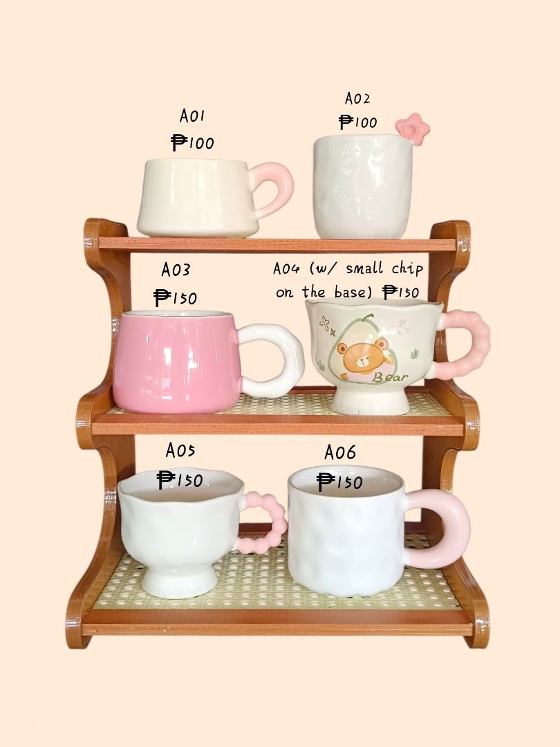 Cute Ceramic Mugs - Various Designs Available (Category: Coffee & Tea Tableware) located in Manila. Submitted by syubforkook (Listing ID 1463926628, Image 1). Description: - cute ceramic mugs - Prices vary depending on the mug. - DM us to purchase your favorite!.