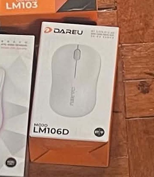 DAREU LM106D Dual Mode Wireless Mouse (Category: Mouse & Mousepads) located in Makati City. Submitted by rs_listings (Listing ID 1463836391, Image 2). Description: 🖱️ DAREU MOJO LM106D Mouse — FOR SALE Selling my DAREU MOJO LM106D Mouse. The mouse itself is **sealed and unused**, making it a good option if you're looking for a brand-new mouse at a lower price. ⭐ KEY FEATURES • DAREU MOJO LM106D Mouse • Sealed / Unused • Original packaging • Comp