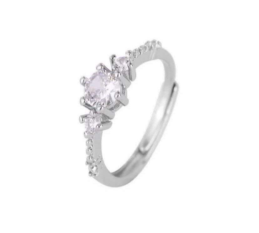 delicate silver adjustable diamond ring (Category: Rings) located in Singapore. Submitted by buysellcloset (Listing ID 1463886921, Image 8). Description: delicate silver adjustable diamond ring Brand new in plastic Free sized .