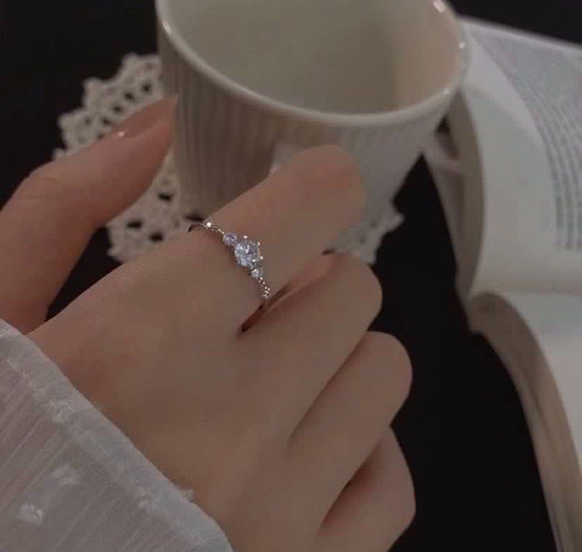 delicate silver adjustable diamond ring (Category: Rings) located in Singapore. Submitted by buysellcloset (Listing ID 1463886921, Image 7). Description: delicate silver adjustable diamond ring Brand new in plastic Free sized .