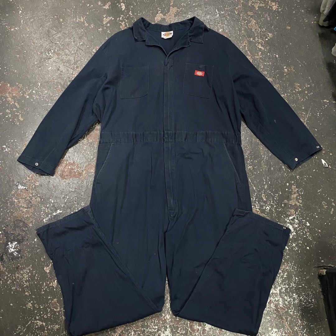 Dickies Navy Blue Work Jumpsuit Coveralls (Category: Jumpsuits) located in Cagayan de Oro. Submitted by sumamestreethub (Listing ID 1463862183, Image 1). Description: - Navy blue Dickies work jumpsuit - Full zip front with collar - Two chest pockets - Two back pockets - Elasticated waist for a comfortable fit - Perfect for work or casual wear.