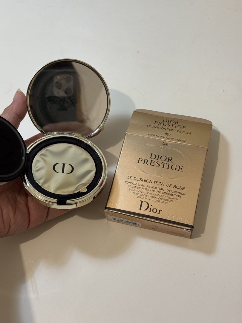 Dior Prestige Cushion Foundation shade Medium Baige 030 (Category: Makeup) located in Muntinlupa City. Submitted by litol_aniks (Listing ID 1463811620, Image 3). Description: ⋆. 𐙚 ˚ dior prestige le cushion teint de rose 🛒 ₱3,850 only! (from $1,020 hkd) ⤷ sealed, never used nor swatched ⤷ 100% authentic, slightly negotiable mop: gcash, gotyme, maribank, ub, bpi mod: lalamove, j&t, meet up 📍alabang, muntinlupa wts lfb for sale revitalizing foun