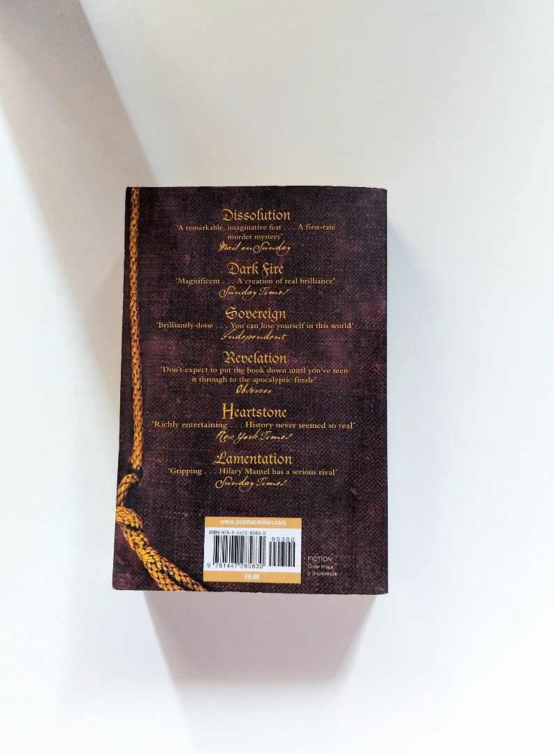 Dissolution by C.J. Sansom (Category: Storybooks) located in Tanauan. Submitted by solanathriftph (Listing ID 1463932720, Image 2). Description: 📚 major bookshelf clean out / clearance sale ~ — RFS: decluttering my bookshelves and switching to digital books — MOP: Gcash | fast shipping *feel free to send a message if you wish to negotiate the price :).