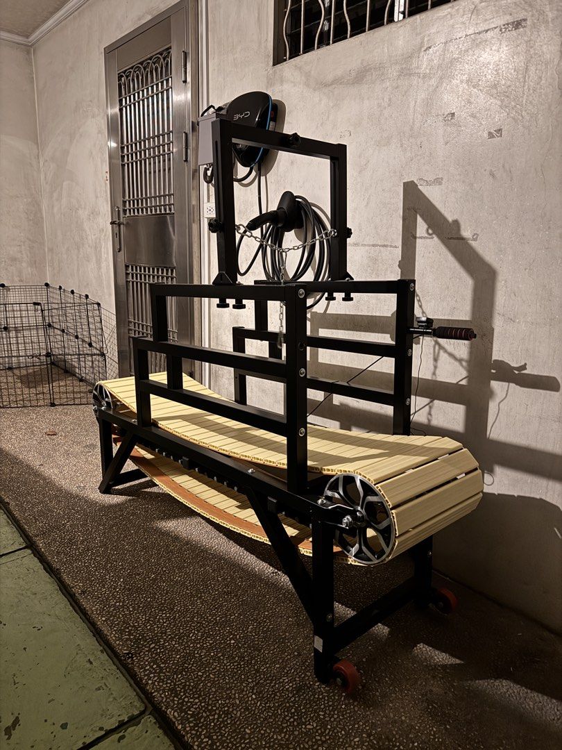 Dog Treadmill (Category: Cardio & Fitness Machines) located in Quezon City. Submitted by jireh.1 (Listing ID 1463747733, Image 1). Description: 🐕 Dog Treadmill – Heavy Duty 🐕 Selling our dog treadmill, perfect for keeping your dog active even indoors 👍 ✅ Supports up to 220 lbs (ideal for medium to large dogs) ✅ Size: 175cm (L) x 52cm (W) x 130cm (H) ✅ Strong carbon steel frame – very durable ✅ Wooden runway – safe on paws, no slipping ✅ Smooth