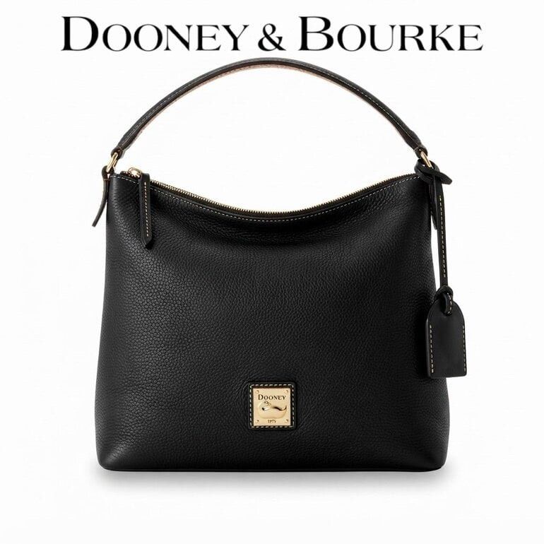 Dooney & Bourke shoulder bag (full grained leather) (Category: Shoulder Bags) located in Makati City. Submitted by prebykris (Listing ID 1463884097, Image 1). Description: Guaranteed authentic from the US Retails for $1,300; selling low but slightly negotiable for serious buyers Comes with authenticity card and leather tag.