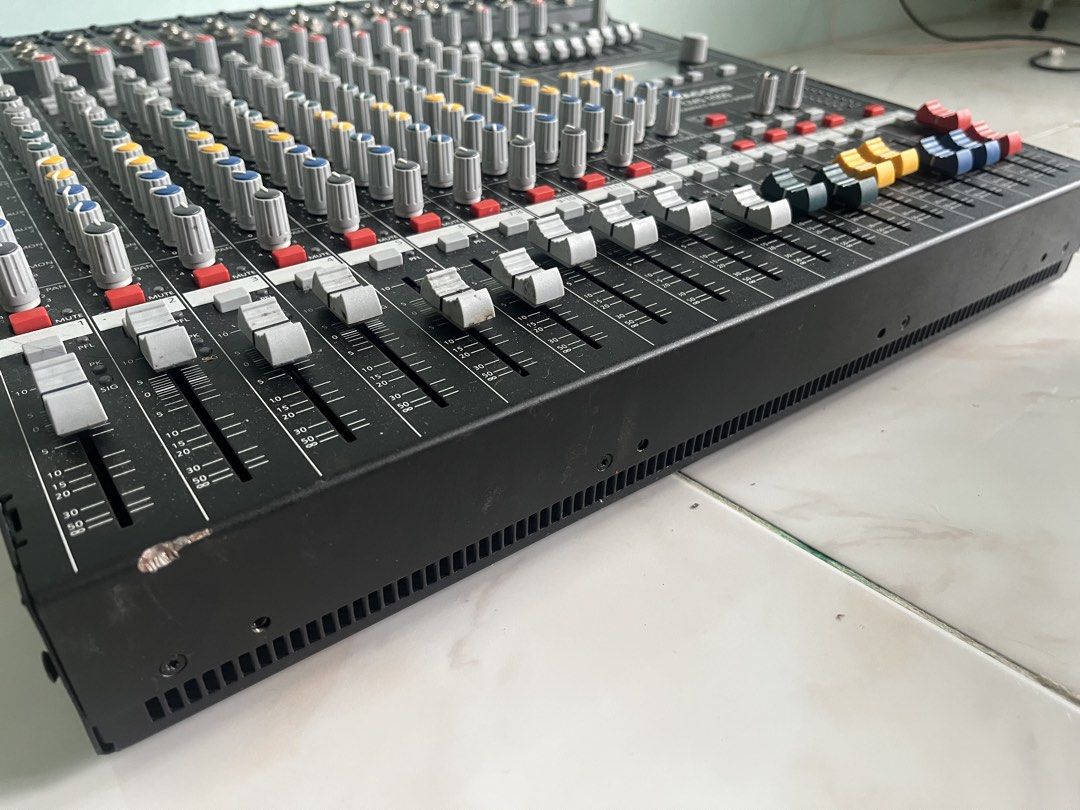 Dynacord-CMS1000-MIG + Akai MPX8 (Category: Musical Instruments) located in Manila. Submitted by marco3322 (Listing ID 1463849848, Image 3). Description: *Input Channels* •Total Channels: 10 input channels. •Mono Channels: 6 x Mic/Line channels with high-performance discrete preamps, 3-band EQ with parametric mids, and a specialized switchable Voicing Filter. •Stereo Channels: 4 x Stereo line channels (two dual-function paths also contain mic pre