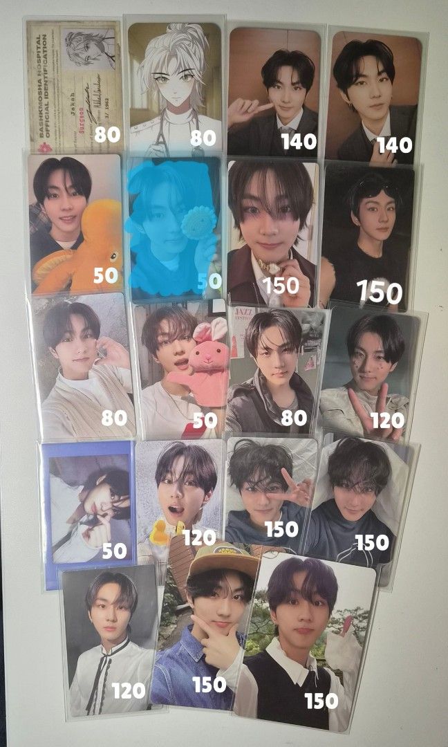 ENHYPEN TAKE ALL PHOTOCARDS JUNGWON (Category: K-Wave Merchandise) located in Quezon City. Submitted by bluxbentablesss (Listing ID 1463828117, Image 3). Description: ~P 6500 + sf ( 100/50 php each ) Dm prices for 1 entire page 76 pcs - Slightly negotiable if sure buyer - prices in photos original price - mint condi - BULK ONLY OR PER PHOTO.