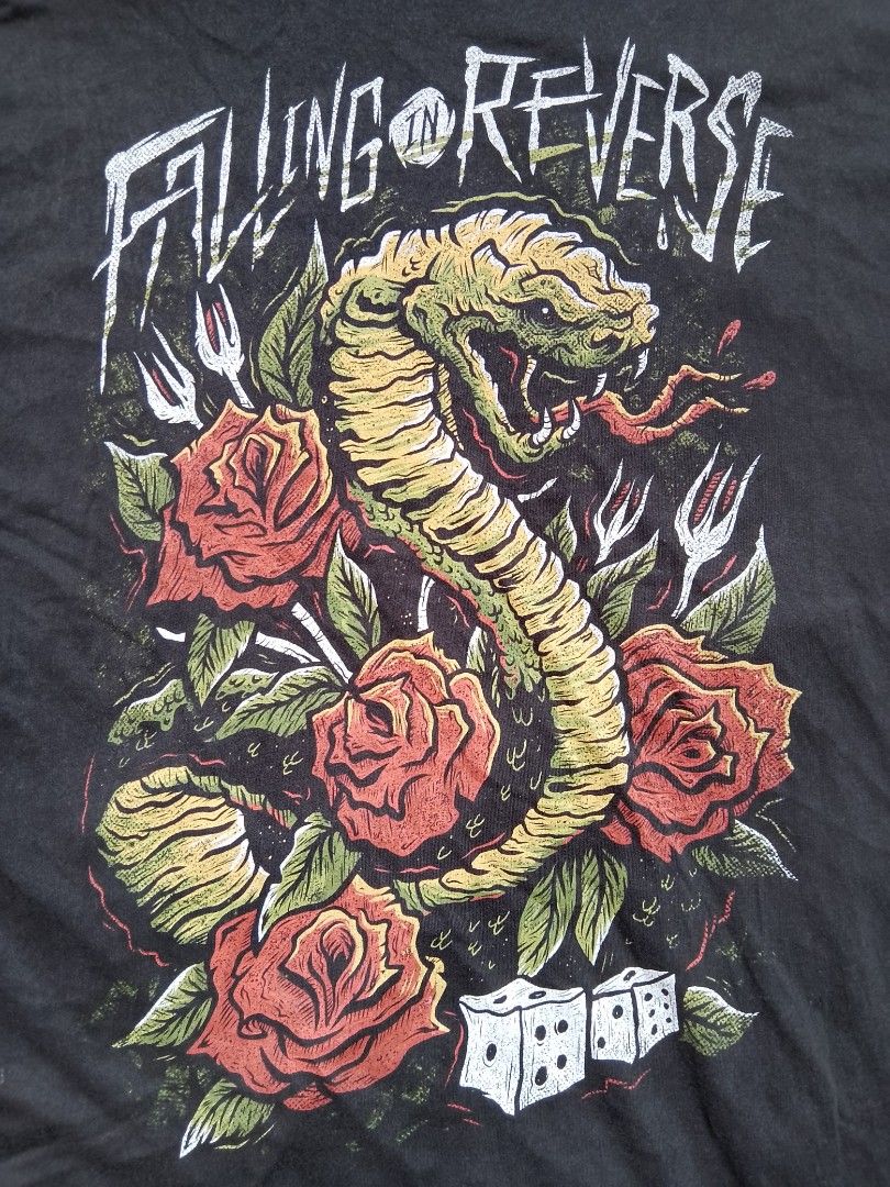FALLING IN REVERSE (Category: Tshirts & Polo Shirts ) located in Batangas. Submitted by 68.thrifts (Listing ID 1463805339, Image 2). Description: 20 x 30 issue: pinholes, cut tag.
