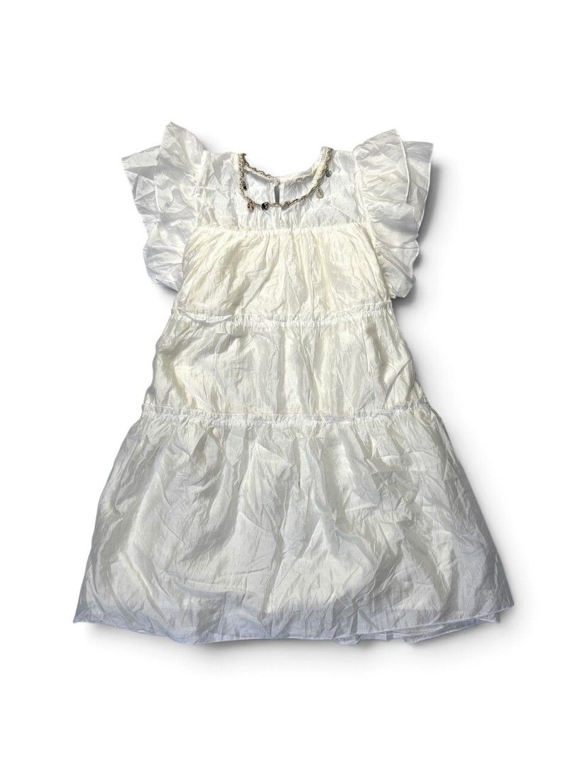 FAVE! Seashell Collar Waist-Tie Dress (Category: Dresses) located in Marikina City. Submitted by wearablearttt (Listing ID 1463932272, Image 2). Description: Seashell Collar Waist-Tie Dress -features a seashells on collar -has waist tie 𖨆LAID FLAT MEASUREMENTS L 34" ‎W 24" -waist can be tighten.