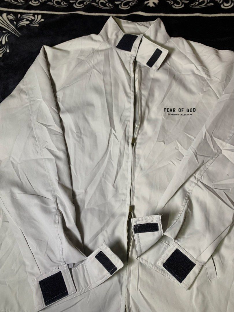 Fear of God Seventh Collection Jacket (Category: Coats, Jackets and Outerwear) located in Iloilo. Submitted by johnpullan30303 (Listing ID 1463868657, Image 3). Description: - Fear of God Seventh Collection jacket - Classic black logo on the back - Made with high-quality material - A must-have for any collection - Don't miss out on this great piece.