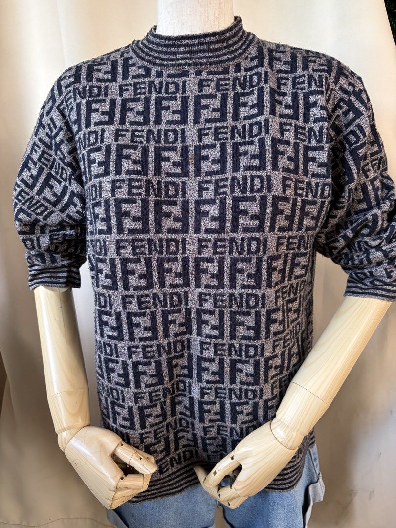 Fendi knitted long sleeve (Category: Luxury Apparel) located in Baler. Submitted by waikikisurfer (Listing ID 1463745979, Image 2). Description: Fendi Knitted Top Fits up to Large With tag and wash rag Japan Sourced Offer your price for sure buyer 💰 .