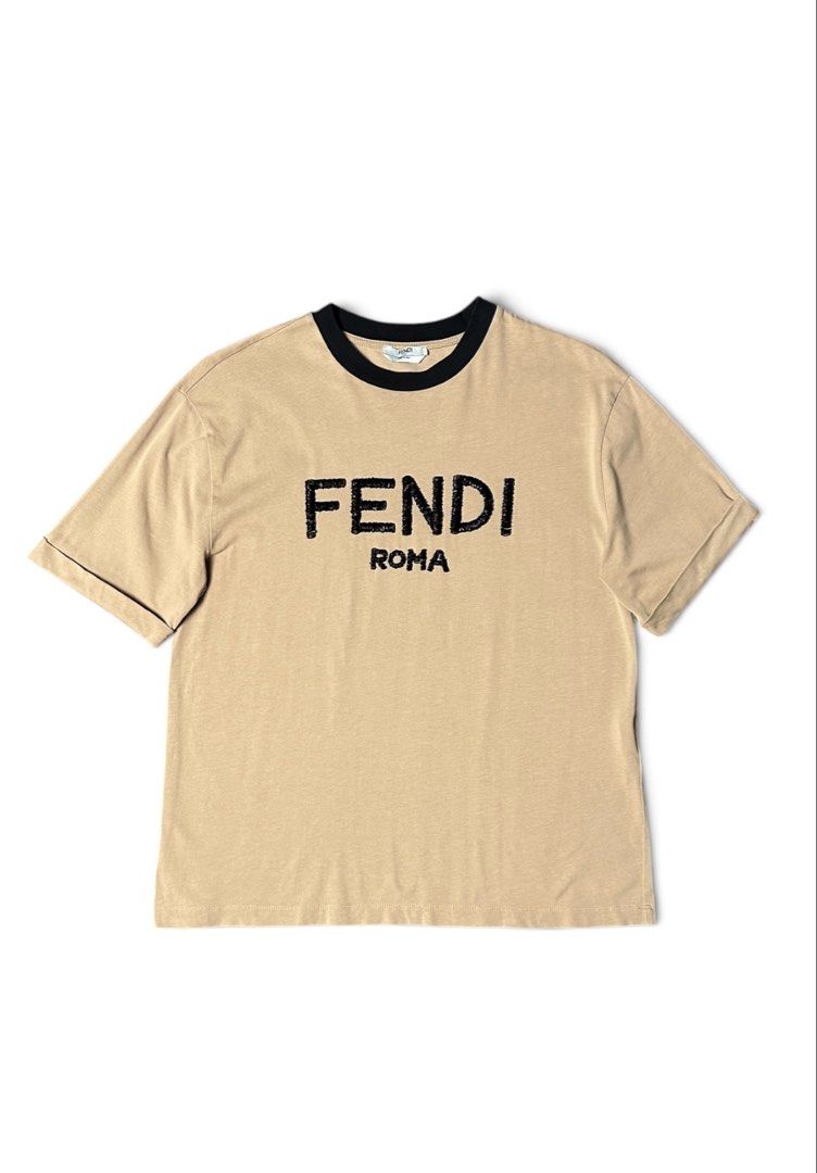 Fendi Roma (Category: Tshirts & Polo Shirts ) located in Manila. Submitted by draftdrops (Listing ID 1463786747, Image 1). Description: Beaded script design and excellent condition Width :20 Length :25 Size:large (Womens).