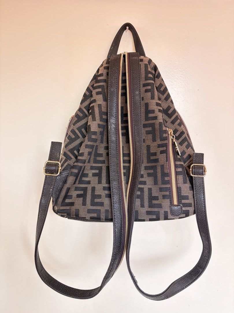 Fendi Style Monogram Canvas Backpack (Category: Backpacks) located in San Fernando. Submitted by samlittlethingsonlineshop (Listing ID 1463813434, Image 2). Description: fendi style backpack price is nego.