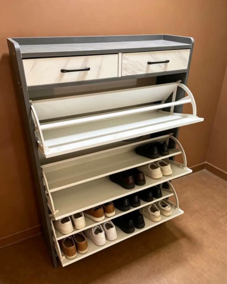 flip shoe rack (Category: Shelves, Cabinets & Racks) located in Manila. Submitted by ncledlcrz (Listing ID 1463804116, Image 1). Description: flip shoe rack 120cm height.