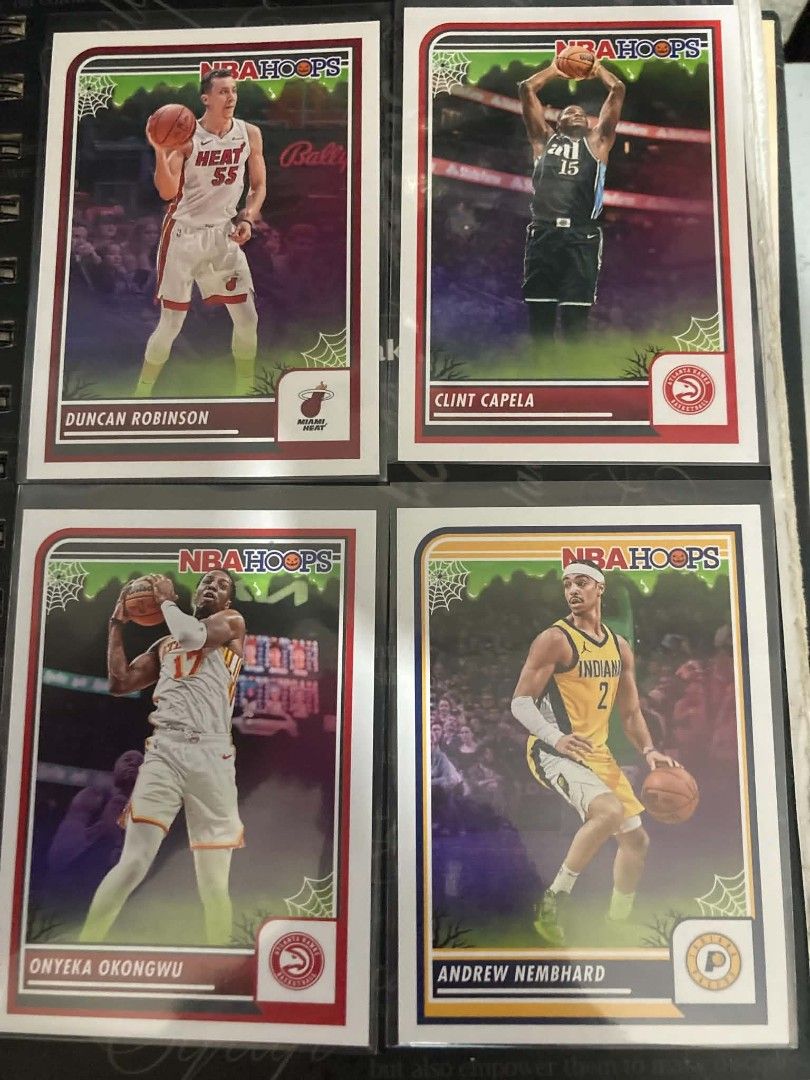 For Sale NBA Hoops (Category: Raw Singles) located in Manila. Submitted by jtoyzandcollectibles (Listing ID 1463866327, Image 1). Description: NBA HOOPS ₱20 EACH Condition: All cards are sleeved and in good condition. ‼️ We only ship every Sunday & Monday night ‼️ 📌 Buyer shoulders shipping fee 📍 Cainta Rizal 💸 GCash only 🛵 Lalamove or LBC only 💬 Send a message if you're interested!.