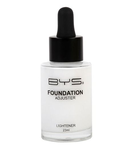 Foundation Adjuster - Lightener 23ml (Category: Makeup) located in Manila. Submitted by memorylanestore (Listing ID 1463820809, Image 1). Description: Create your own customised foundation shade with BYS Foundation Lightener. Designed to tone the colour properties of liquid foundation, this lightener is suitable to use with light to medium foundation shades. Packaged with a glass dropper that dispenses the perfect amount of product without changi