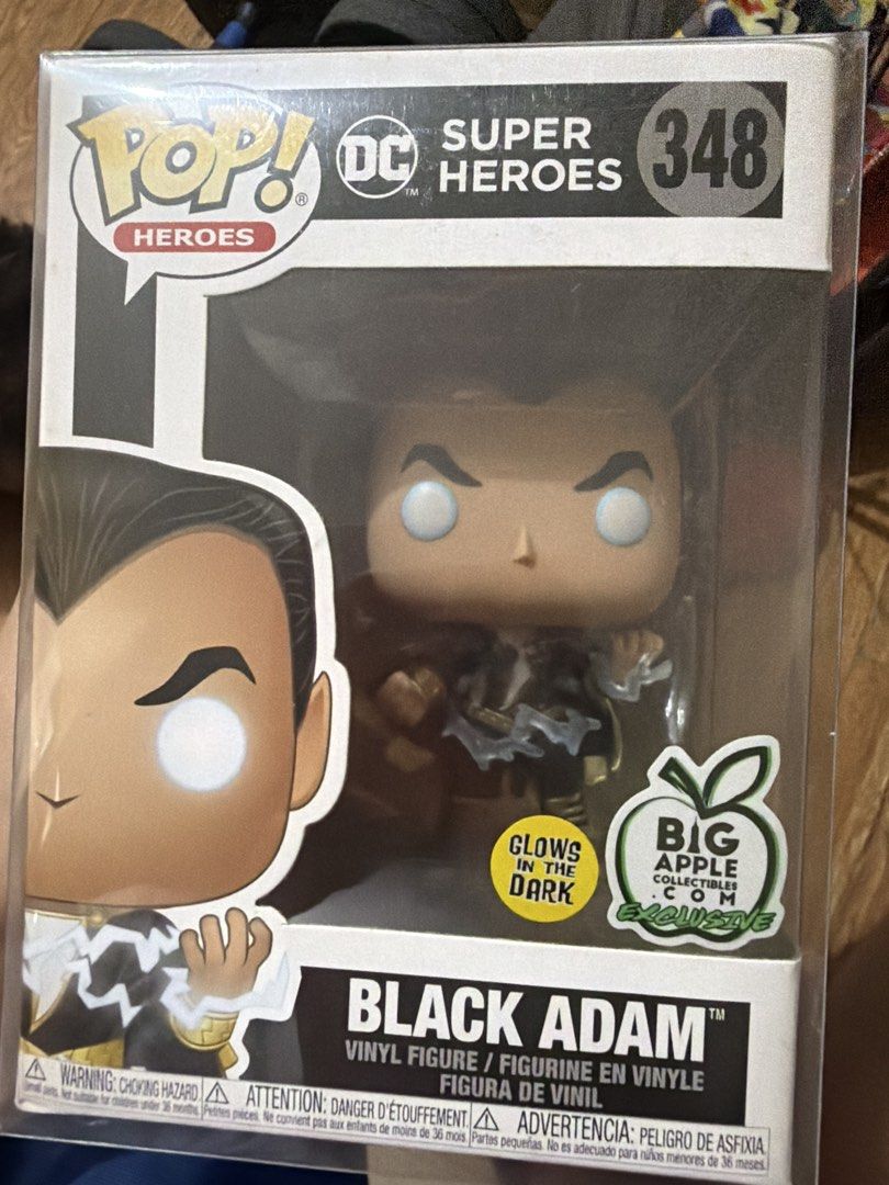 [FREE PROTECTOR] Funko Pop! DC Super Heroes Black Adam #348 GITD Big Apple (Category: Figurines & Statues) located in Taguig. Submitted by migsonpops (Listing ID 1463852949, Image 1). Description: 📦 Includes a used protector 📸 PM me for additional photos. 🚚 Shipping via Lalamove or LBC or J&T (shipping fee to be shouldered by the buyer). 💳 Payment via GCash. 📍 Meetup or pickup: Taguig City.