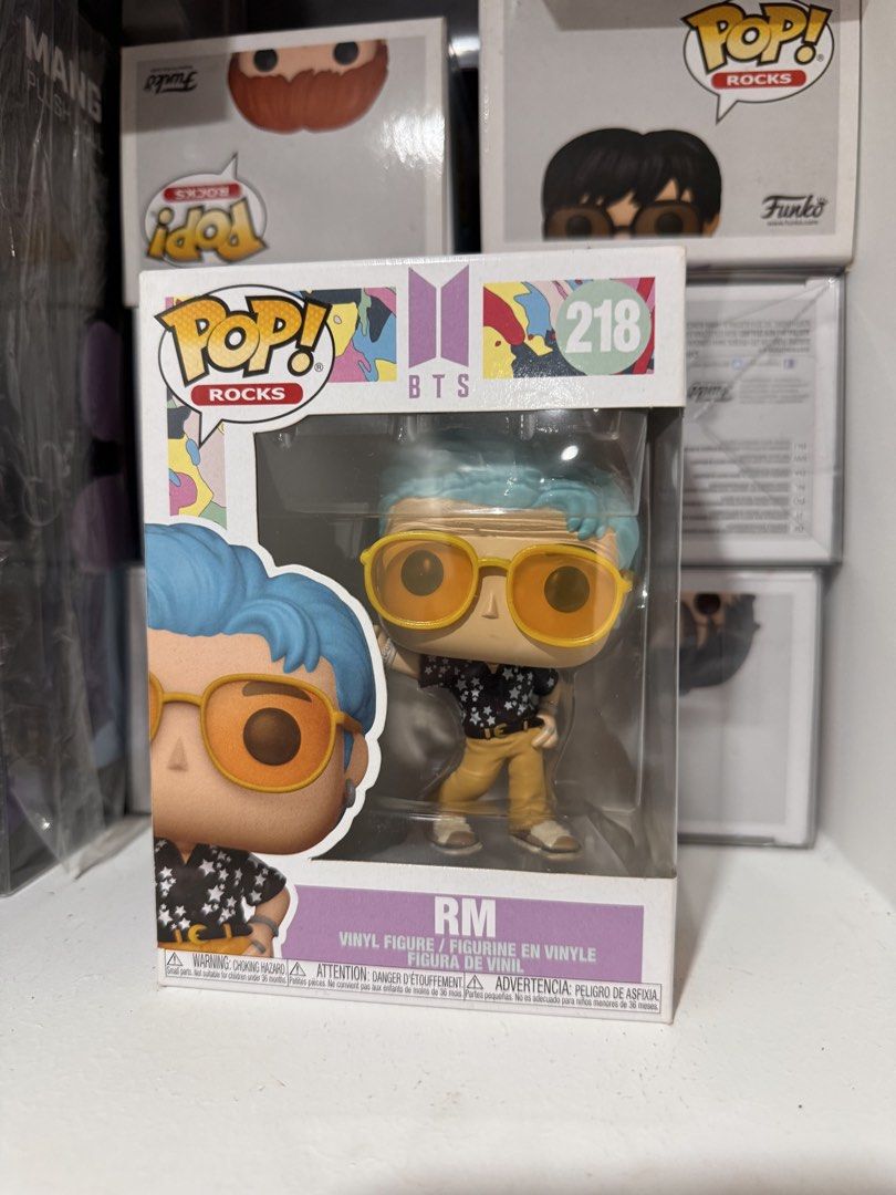 Funko Pop Rocks BTS RM Dynamite (Category: Designer & Blind Box Toys) located in Quezon City. Submitted by nobitinn (Listing ID 1463865208, Image 1). Description: - Original Funko Pop - Box Condition: Good - Comes in its original, unopened box.