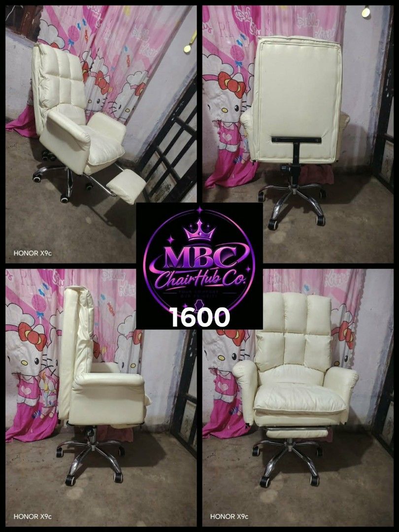 Gaming Chair (Category: Chairs) located in Binan City. Submitted by zsaela (Listing ID 1463831307, Image 3). Description: FOR SALE 1500-2800! ON HAND, READY TO DELIVER! NO ISSUE NO ISSUE (USED LIKE NEW) Assorted Gaming Chair & Boss Chair - Korean Brand 🌸 Details: -some, used like new. -360 Rotate -Adjustable Height -Reclining 6x adjustment -With foot rest and without -With Head Rest Pillow and Back Rest Pillow -Removable Foot rest - What you see
