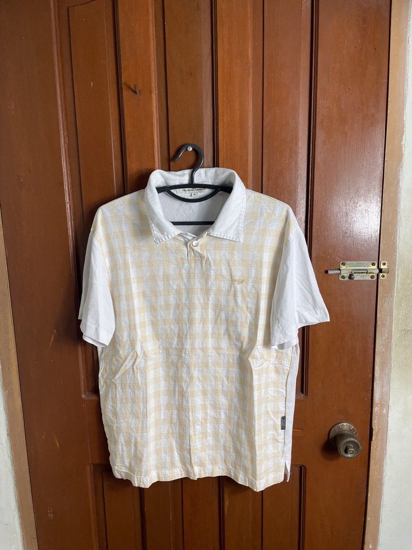 Giorgio armani plaid polo (Category: Activewear) located in Urdaneta. Submitted by northdrops_asian (Listing ID 1463874635, Image 1). Description: Excellent condition .