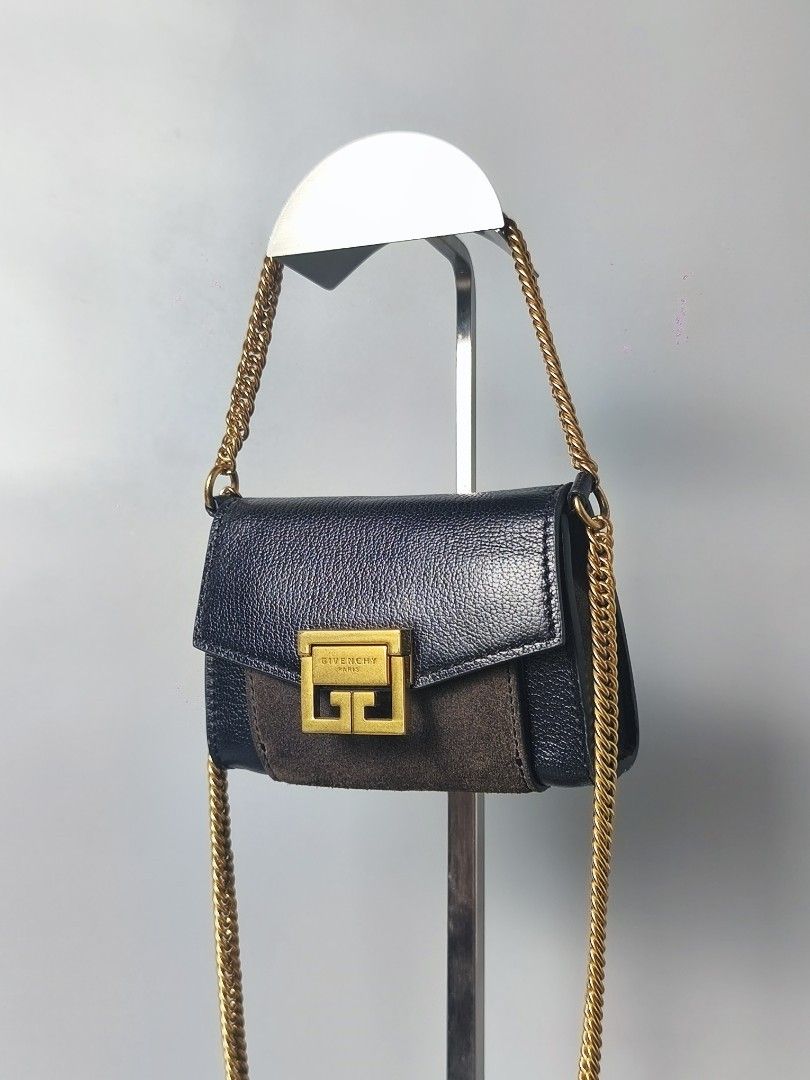 Givenchy Nano GV3 Bag (RARE) (Category: Luxury Bags & Wallets) located in Bulacan. Submitted by 4kcollection.ph (Listing ID 1463759068, Image 3). Description: Givenchy Nano GV3 Bag (RARE) Pre-loved from Japan 🇯🇵 Excellent Condition No flaws Givenchy's nano GV3 bag is the debut accessory from the Parisian fashion house's current creative director Clare Waight Keller. Constructed from black leather and suede, the GV3 takes its name from the Maiso