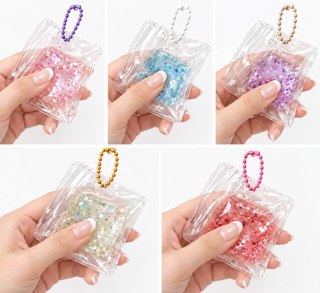 Glitter Keychain Charms - Various Colors (Category: Plushies & Soft Toys) located in Davao. Submitted by gorgeousbyme (Listing ID 1463815979, Image 1). Description: ✨ Cute glitter charms for keys or bags. ✨ Available colors: Pink, Blue, Purple, Yellow, Red. ✨ Each charm includes a beaded keychain ring. ✨ Adds a fun pop of color to your accessories. ✨ Ideal for gifts or personal use..