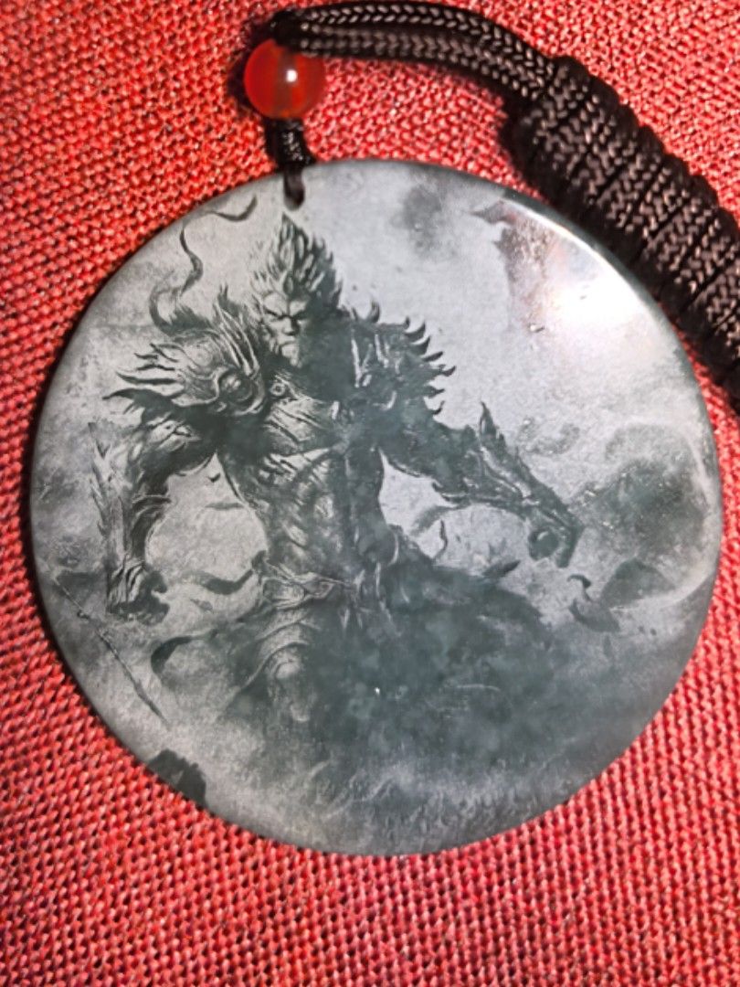 Grade A Jade Pendant with Monkey King Sun Wukong (Category: Jewelry) located in Manila. Submitted by greenshiba (Listing ID 1463754071, Image 1). Description: Laser engraved and does not fade. Good for attracting wealth and business. meetups San Juan or courier c/o buyer. payment method.