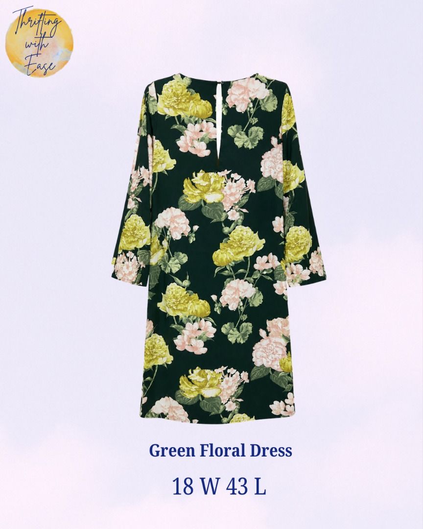 Green Floral Dress (Category: Dresses) located in Manila. Submitted by tr_w_ez (Listing ID 1463824849, Image 2). Description: Thrifting with ease is not affiliated or associated with any of the brands featured. All trademarks and copyrights reserved to the original brand holders. Size: Small Condition: 9/10 Color rate: 9.8/10 Issue: None Price: 450 Note📌: Comment mine or dm me for payment & shipping Take Note: 🚨 Items are thrifted or pre-loved.