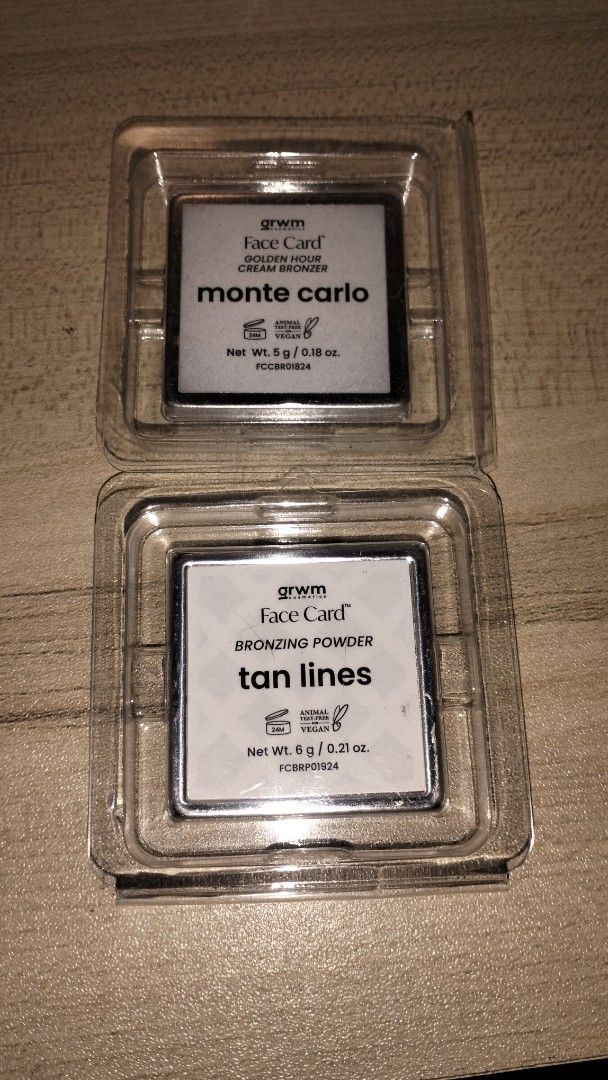 GRWM Face Card Bronzing Powder & Cream Bronzer (Category: Makeup) located in San Pedro. Submitted by clrjcksn (Listing ID 1463842923, Image 2). Description: - SOLD AS A SET ONLY - rfs: don't match my undertone - swatched and used twice only.