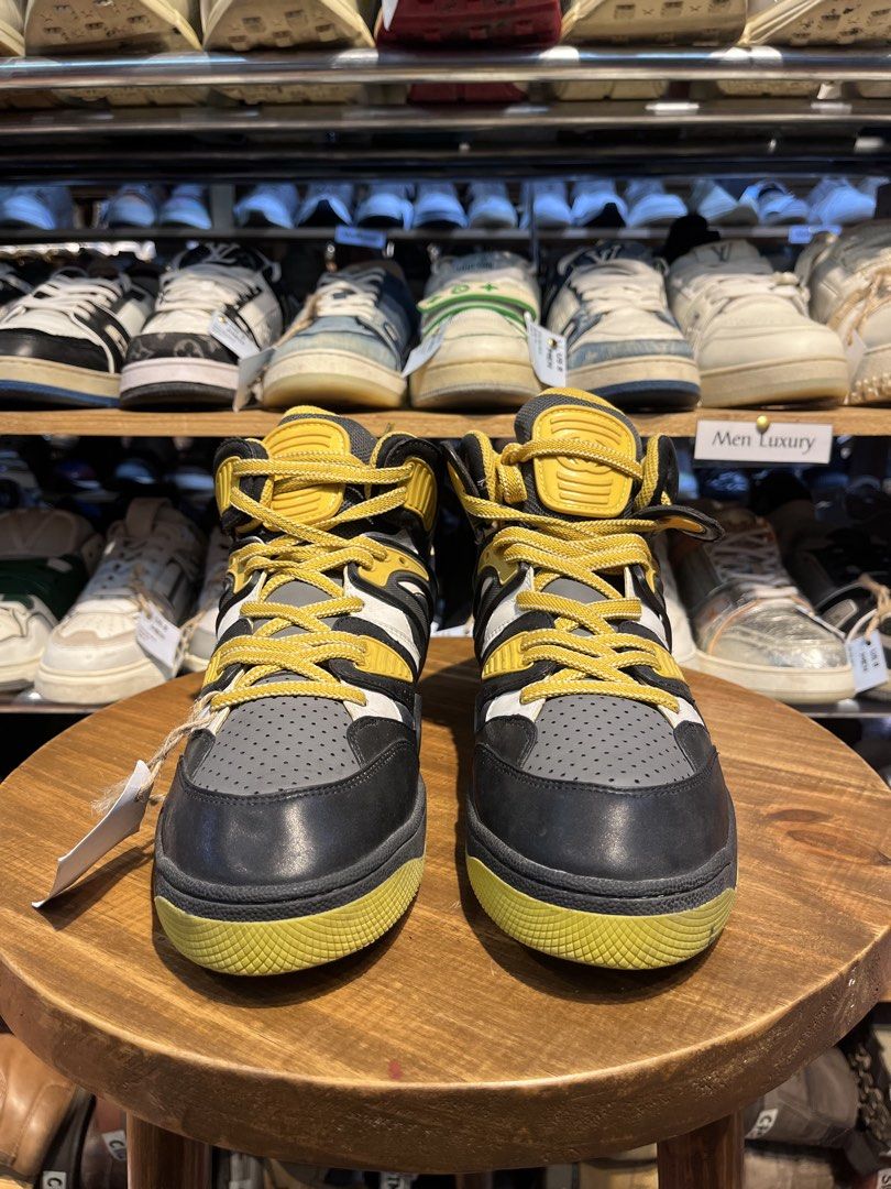 GUCCI BASKET HIGH BLACK DEMETRA YELLOW (Category: Casual Shoes) located in Baguio. Submitted by shoelux (Listing ID 1463754672, Image 2). Description: .