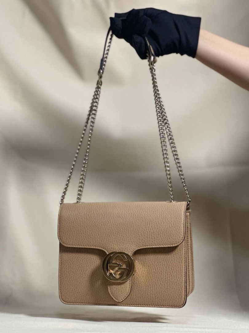 Gucci interlocking (Category: Luxury Bags & Wallets) located in Caloocan City. Submitted by anewchapterluxx (Listing ID 1463774075, Image 2). Description: INCLUSIONS: - certificate of authenticity - provided dust bag CONDITION: B+ Rank 8.5/10 (Good Condition) - Color: Beige/Nude - Versatile: Ideal for evenings out or everyday use.