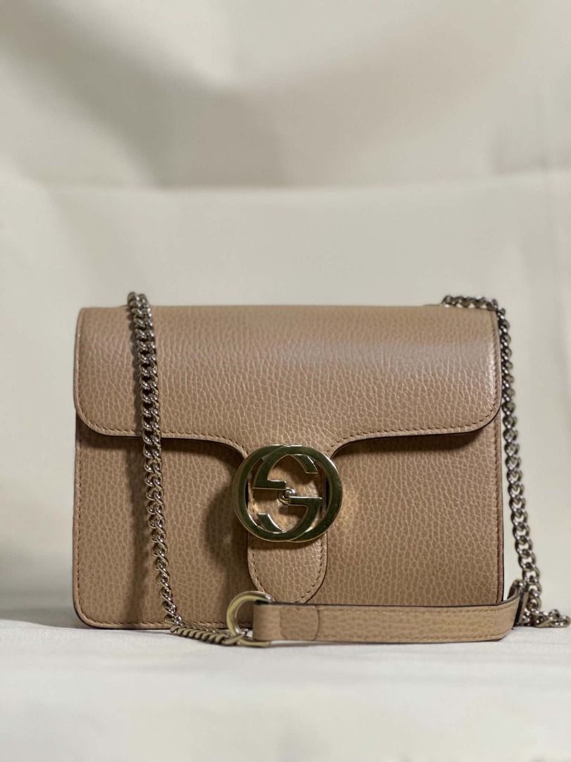 Gucci interlocking (Category: Luxury Bags & Wallets) located in Caloocan City. Submitted by anewchapterluxx (Listing ID 1463774075, Image 1). Description: INCLUSIONS: - certificate of authenticity - provided dust bag CONDITION: B+ Rank 8.5/10 (Good Condition) - Color: Beige/Nude - Versatile: Ideal for evenings out or everyday use.