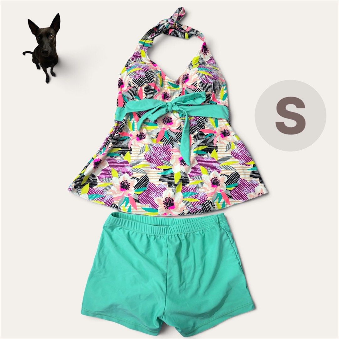 Halter-neck Padded Hawaiin Tankini Set (Category: Bikinis & Swimsuits) located in Trece Martires City. Submitted by yasxhi (Listing ID 1463919092, Image 1). Description: - size small - from Hawaii - never been used - VERY GOOD QUALITY !!.