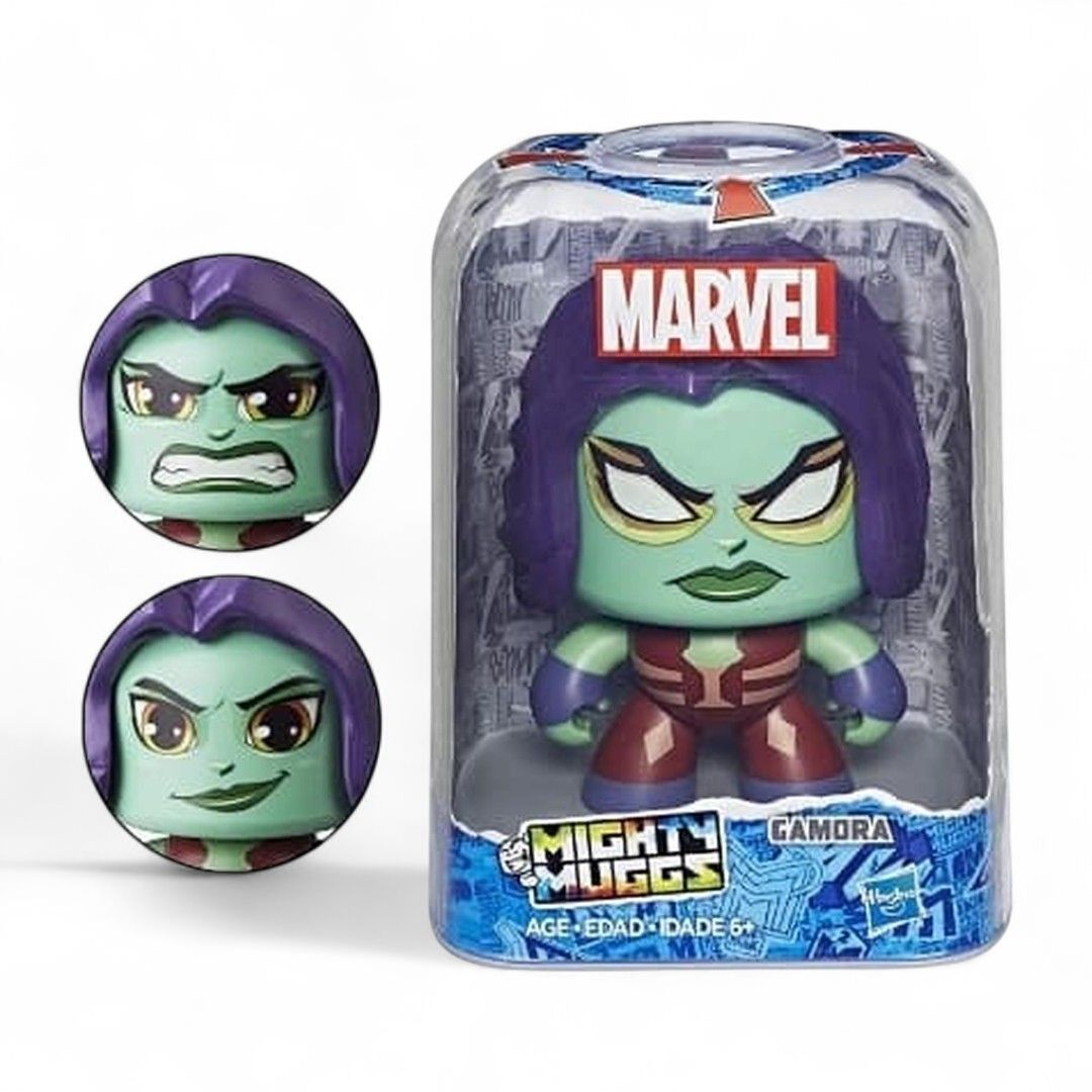 Hasbro Mighty Muggs Marvel Universe Gamora Action Figure (Category: Action & Battle Toys) located in Pasig City. Submitted by kumiko08 (Listing ID 1463922023, Image 2). Description: 📌 brand new in plastic storage 📌 plastic storage may have some scratches from storage and shipping 📌 authentic product by Hasbro Features & details 📌 3 different facial expressions 📌 press down on head to change face 📌 3.75-inch collectible figure with display c