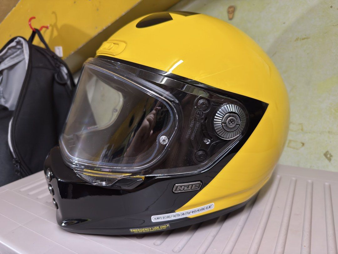 HJC V10 “Pac-Man” Riding Helmet (Category: Helmets and other Riding Gears) located in Pasig City. Submitted by jomarimagtoto (Listing ID 1463783651, Image 3). Description: HJC V10 “PACMAN” 18500 Size 2XL Pinlock Installed With Helmet Bag W/ Box Used 3x only Can do Meet-ups around Pasig Area If medyo malayo can still do meetups but with convenience fee (depende sa usapan) Can also do Shipping thru Lalamove or LBC to be handled by buyer MOP: BANK T