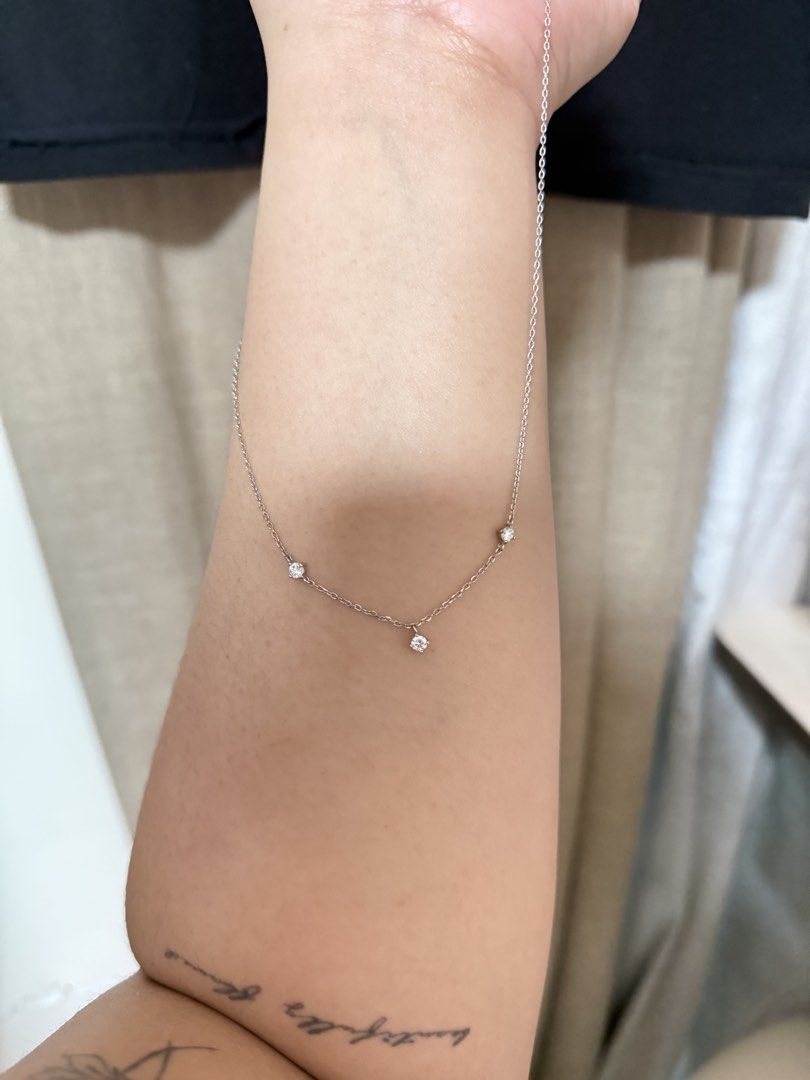 HK Setting Lab-Grown Diamond Necklace in S925 Silver (Category: Necklaces) located in Caloocan City. Submitted by itsmejanven (Listing ID 1463770123, Image 1). Description: FOR SALE | HK Setting Lab-Grown Diamond Necklace Selling my HK Setting Lab-Grown Diamond Necklace in S925 Sterling Silver, originally purchased from Wonderluxe by Jen on IG. 💎 3-stone lab-grown diamond design 🤍 S925 Sterling Silver 📏 Adjustable 16–18” 💰 ₱3,000 only RFS: To