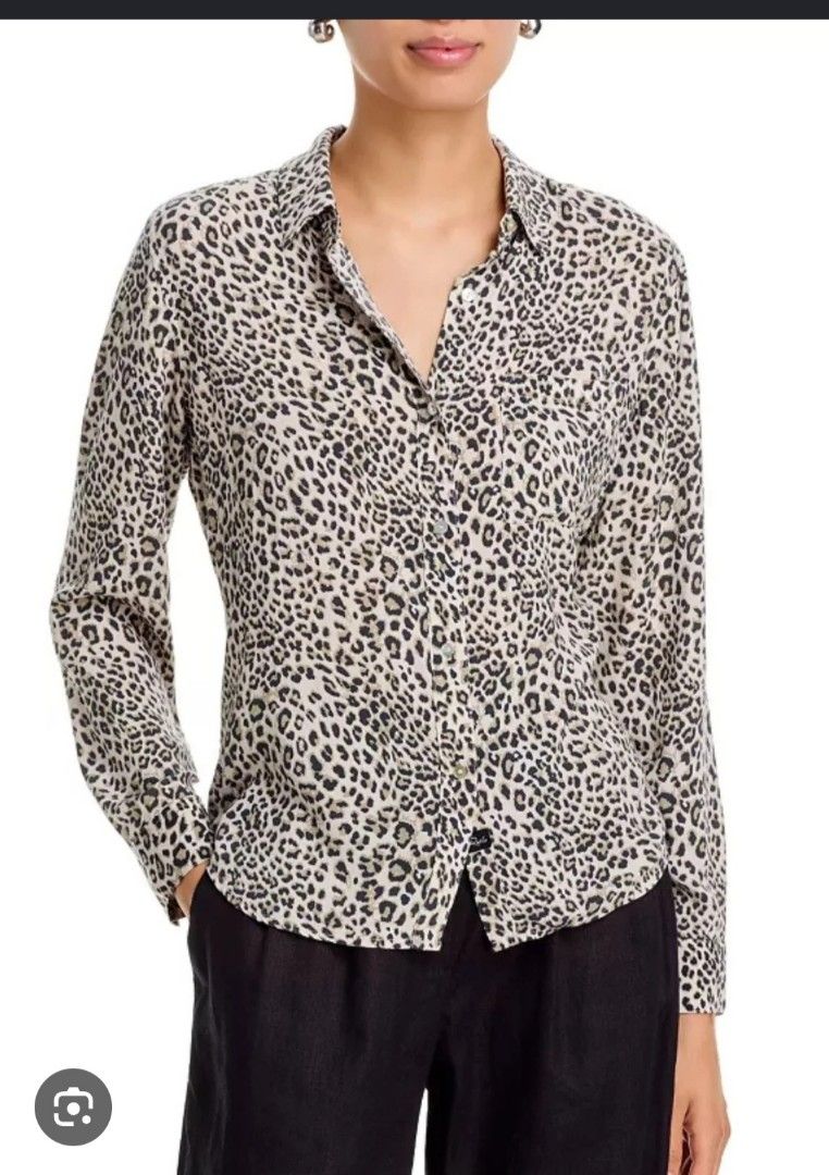 H&M cheetah Print Button-Up Shirt (Category: Shirts) located in Manila. Submitted by PrinceDani.Clothing (Listing ID 1463815824, Image 1). Description: h&m cheetah print buttondown polo Medium 24in width 25-27in length excellent condition .