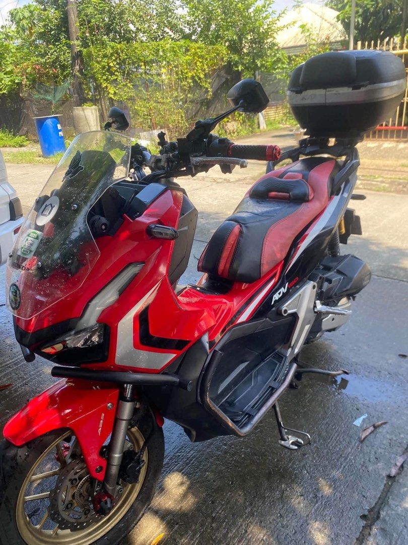 Honda ADV 150 2019 model (Category: Motorbikes for Sale) located in Manila. Submitted by ronaabelss (Listing ID 1463798459, Image 1). Description: Honda ADV 150 — 2019 Model ✅ First Owner | ✅ Casa Maintained 📍 Mileage: ~50,000 km 📄 Complete Papers, Updated OR/CR 🔑 All keys & manuals included 💨 All stock, no issues, ready to ride 💰 ₱85,000 PM for viewing!.