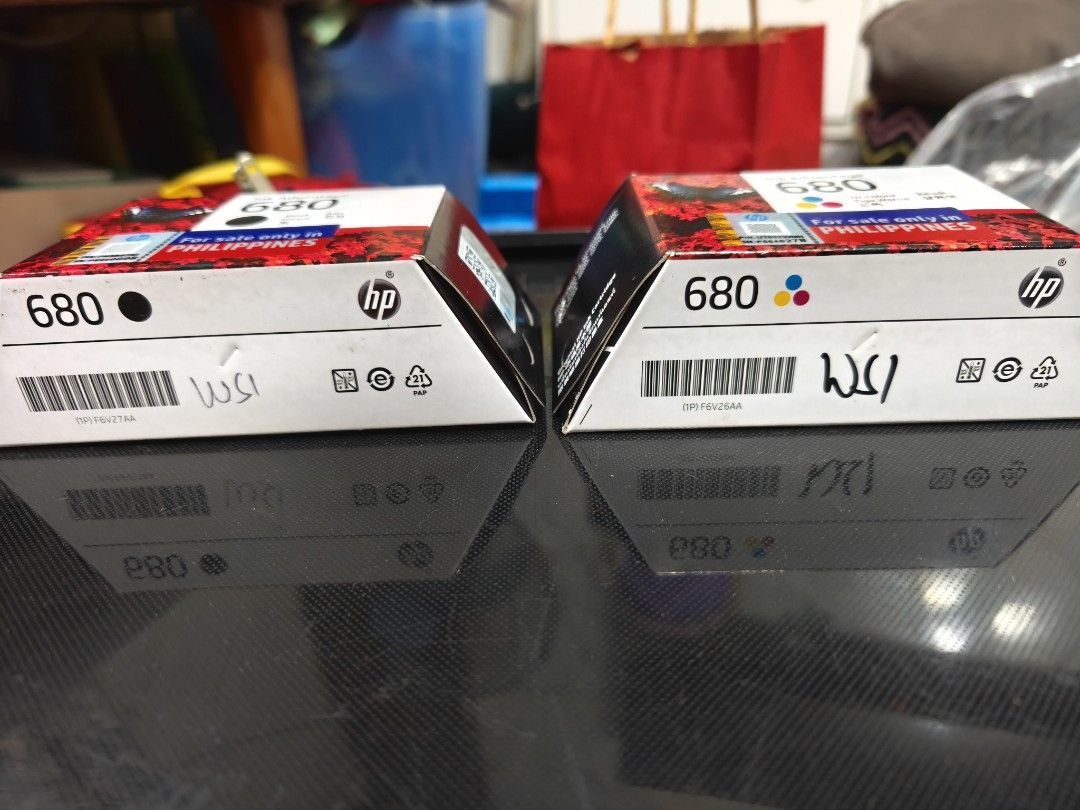 HP Ink Advantage 680 (Black and Tri-color) (Category: Printers, Scanners & Copiers) located in Antipolo. Submitted by janernest92368 (Listing ID 1463767610, Image 3). Description: - New and sealed box of HP ink advantage 680 - indicated on pic on what compatible HP printers RFS: extra spare.