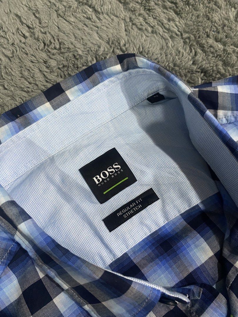 Hugo boss button down (Category: Tshirts & Polo Shirts ) located in Leganes. Submitted by wisehandpick (Listing ID 1463837764, Image 2). Description: Hugo boss plain button down (Authentic) Like new condition, no issue Dimension 20 width 28 length Complete Direct message please.