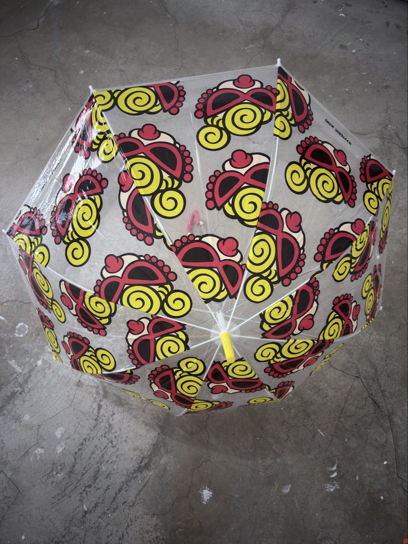 Hysteric Mini Clear Umbrella (Category: Umbrellas) located in Alfonso. Submitted by jbcamet (Listing ID 1463822038, Image 1). Description: - Cute Hysteric Mini print umbrella - Features fun sunglasses and swirls design - Colors: yellow, red, and black - Bright red handle - Perfect for rainy days - Easy to open and close.