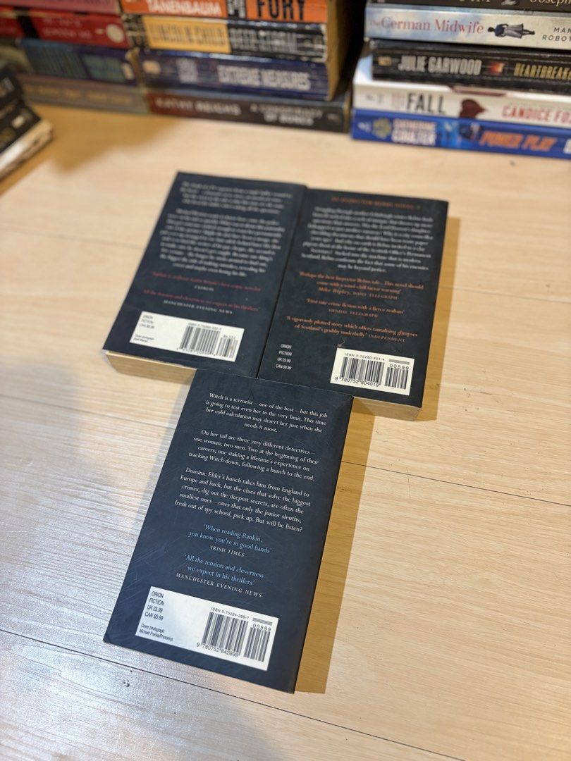 Ian Rankin Books - Assorted Titles (Category: Storybooks) located in Calamba. Submitted by ealectrice27 (Listing ID 1463932240, Image 2). Description: ₱80 each Mode of Payment: Gcash, PNB, Maribank Mode of Delivery: Jnt, Lbc, Lalamove Meet up/Pick up: Anywhere around Calamba .