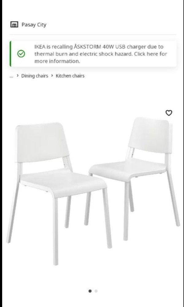 IKEA Price Drop Rush SALE (Category: Chairs) located in Bulacan. Submitted by mitchikoscollection (Listing ID 1463773692, Image 3). Description: Nasa room lang , di nanagagamit .. With minor scratches , slight unnoticeable .. 1,999 each or 3K both .. Rubberized plastic and Metal Material ...