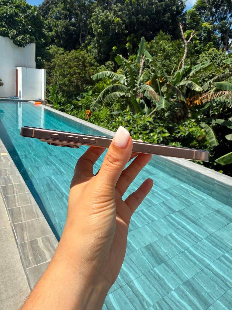 Iphone 16 Pro Max 256gb (Category: iPhone 16 Series) located in Muntinlupa City. Submitted by aryansharmilla (Listing ID 1463779568, Image 2). Description: IPHONE 16 PRO MAX 256GB Dessert Titanium Globelocked - Dec 2026 end contract Processing for Openline NTC Approved 90% Battery Health Lady Owned Comes with ✅ Box ✅ cable No issues Never been repaired or opened No scratches RFS: end contract with globe, upgrade to Iphone 18 pro max. .