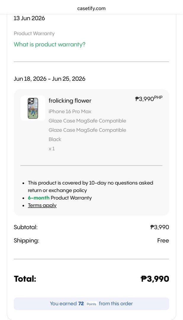 iPhone 16 Pro Max Casetify Case (Category: Cases & Sleeves) located in San Jose del Monte. Submitted by jakesuper (Listing ID 1463797273, Image 2). Description: Casetify Frolicking Flower for iPhone 16 Pro Max Barely used ₱2,800 📍Robinson Galleria, Ortigas Area, Don Antonio, Quezon City.