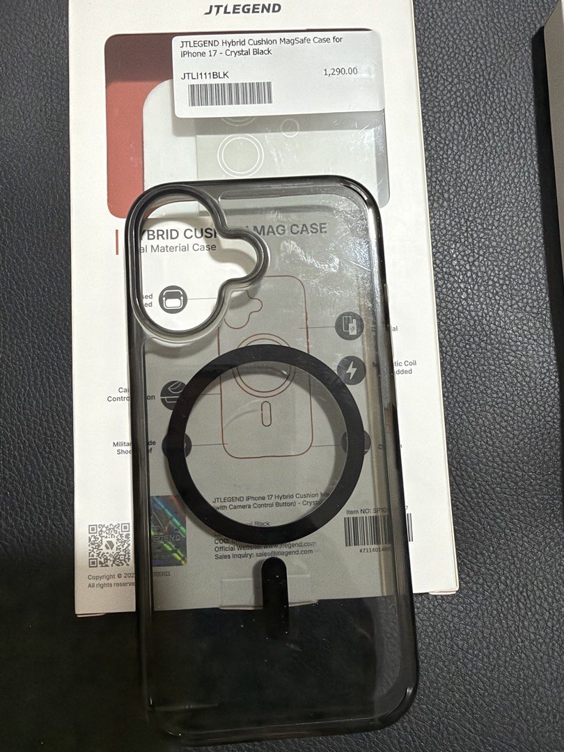 Iphone 17 Cases (Category: Cases & Sleeves) located in Mandaluyong City. Submitted by getbounced (Listing ID 1463838880, Image 2). Description: - JTLEGEND Hybrid Cushion MagSafe Case for iPhone 17 (Crystal Black) SOLD!!! - Military-grade protection - Built-in magnetic coil for MagSafe compatibility - Anti-discoloration material - UGREEN Clear Protective Case for iPhone 17 - Protects against scratches and drops - Crystal clear design to showcase p