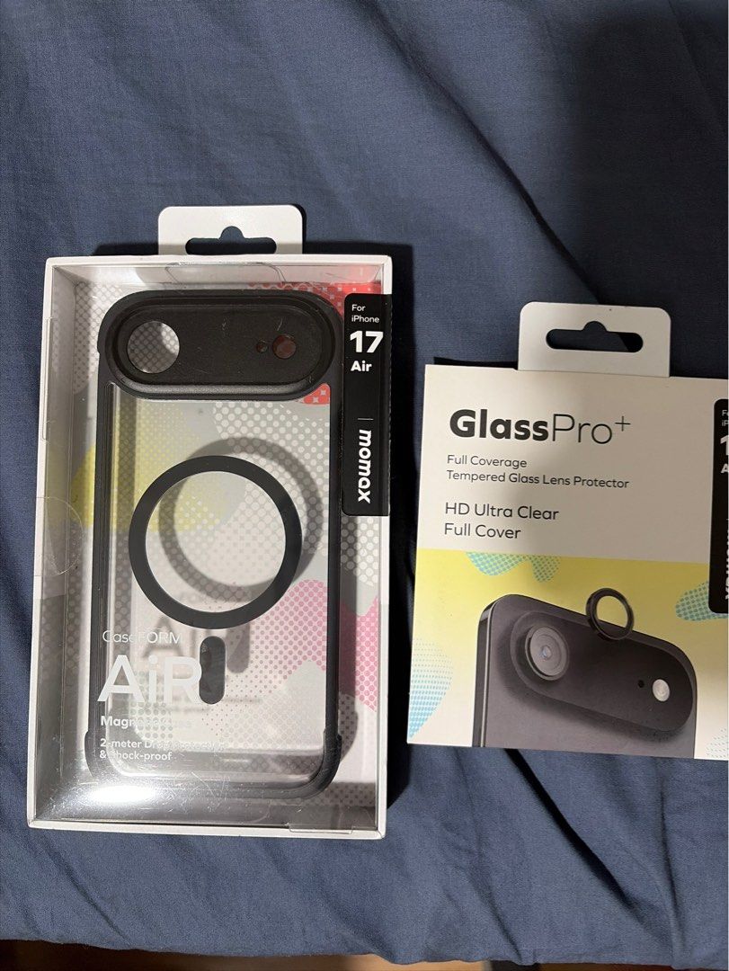 Iphone 17 Magsafe Case & Camera Lens Protector (Category: Cases & Sleeves) located in Quezon City. Submitted by pgm929 (Listing ID 1463883934, Image 1). Description: Momax Magsafe Case for Iphone 17 AIR GlassPro+ Camera Lens Protector / Cover For Sale 1000 only If sold separately: Case - P750 (Orig Price: P1,490) Camera Lens Cover - P500 (Orig Price: P690) Meet-up: Vertis North / Trinoma Delivery: Lalamove/Grab (to be shouldered by the buyer) Mod