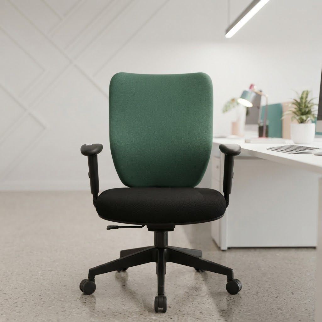ITOKI SWIVEL CHAIR WITH ARM (Category: Chairs) located in Manila. Submitted by yas2079 (Listing ID 1463770086, Image 1). Description: ✔️ Features a modern design with a vibrant green backrest, comfortable black upholstered seat, and sturdy rolling casters. ✔️ Built for productivity, highlighting an adjustable height mechanism and ergonomic back support for all-day comfort. 📍 Location: OfficeBusters Balintawak 🙋 Look for YAS | 📞 09939831458 📩 